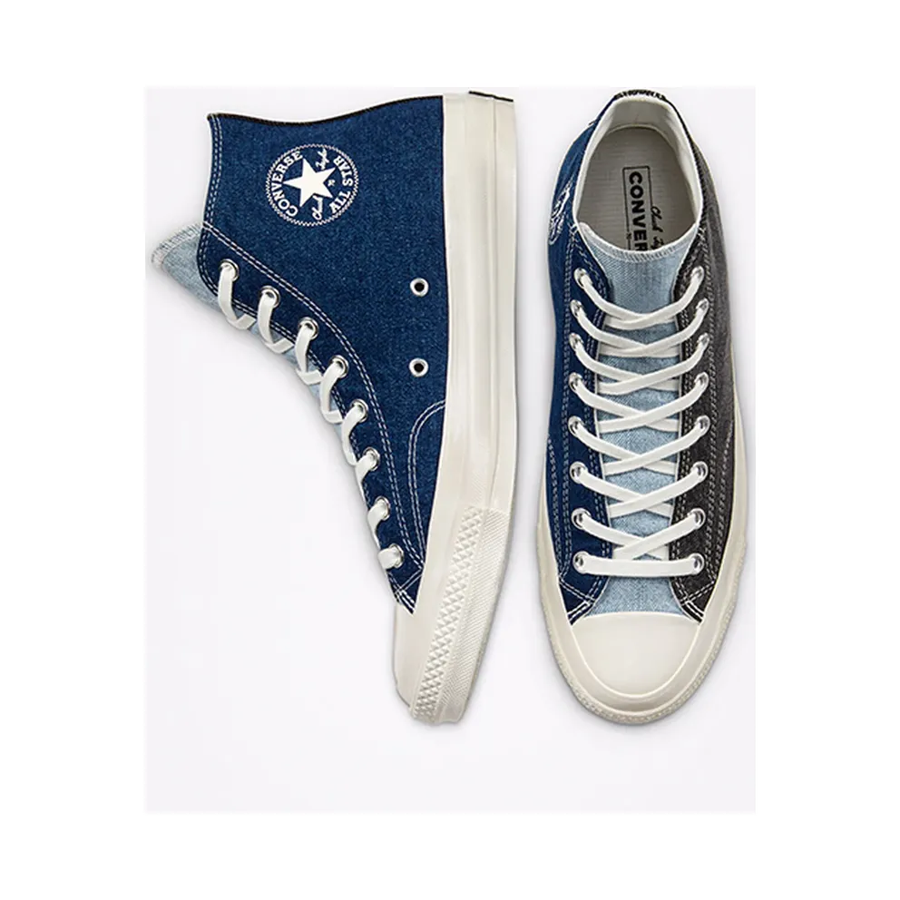 Converse Chuck Taylor All-Star 70s Hi Renew Denim Tri Panel Dark Denim/Light Denim-Egret (166286C)