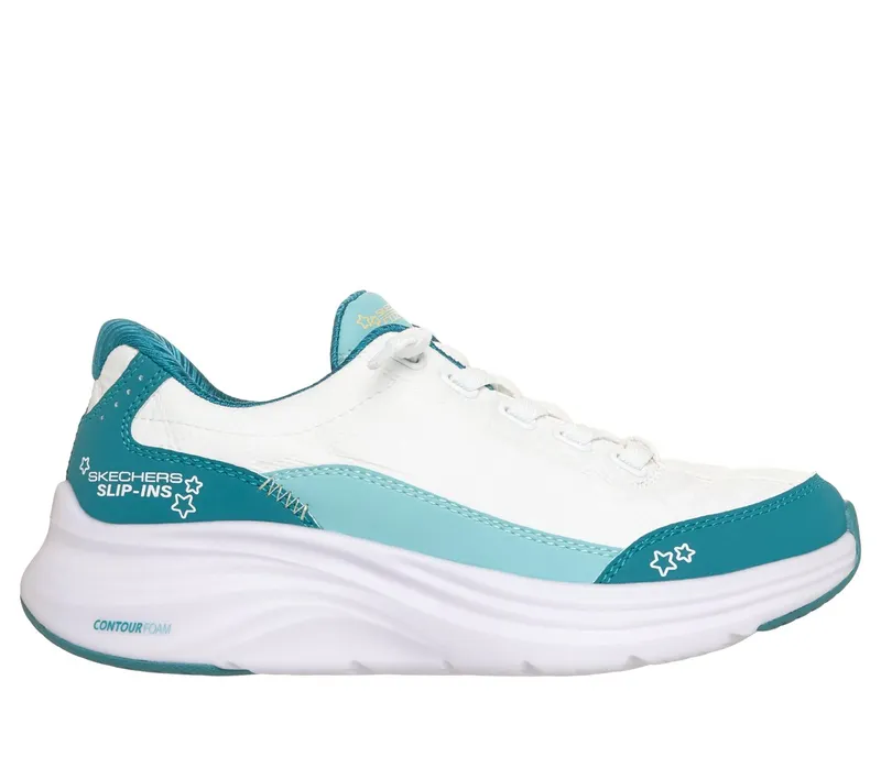 Skechers Slip-ins: Contour Foam – Cozy Fit Sneaker White/Turkoois