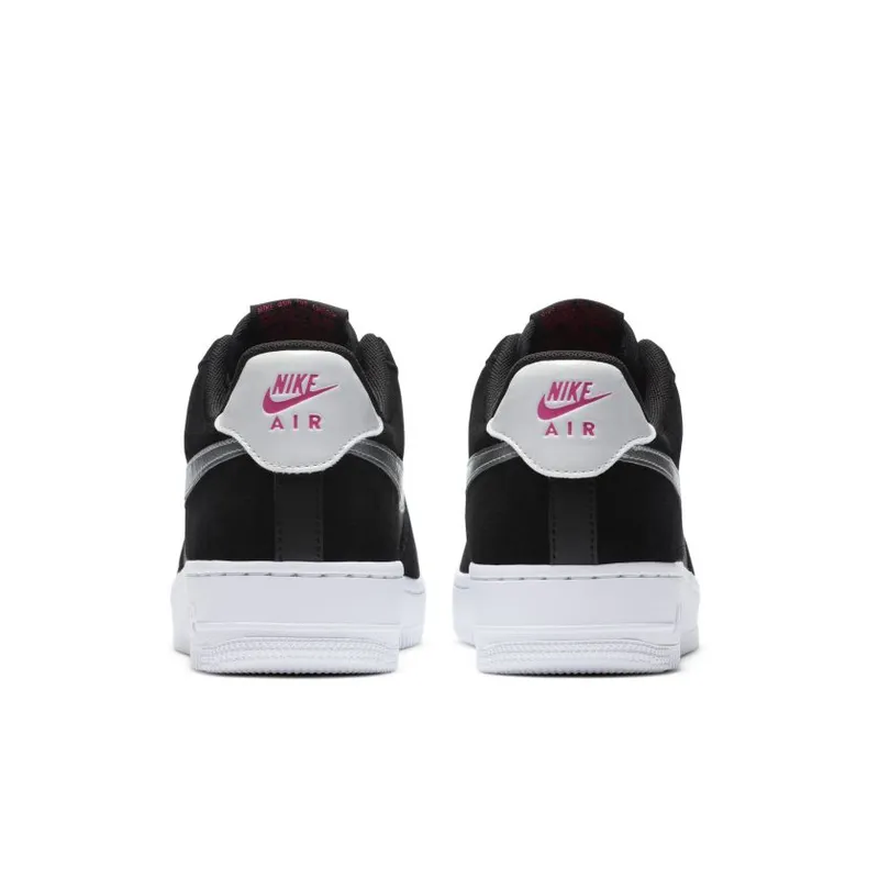Nike Air Force 1 Low Black Pink Blast Metallic Silver (W) Black/White-Pink Blast-Metallic Silver (DA4282-001)