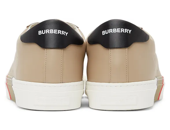 Burberry Beige Bio-Based Striped Sole Sneakers (8037195) (4)