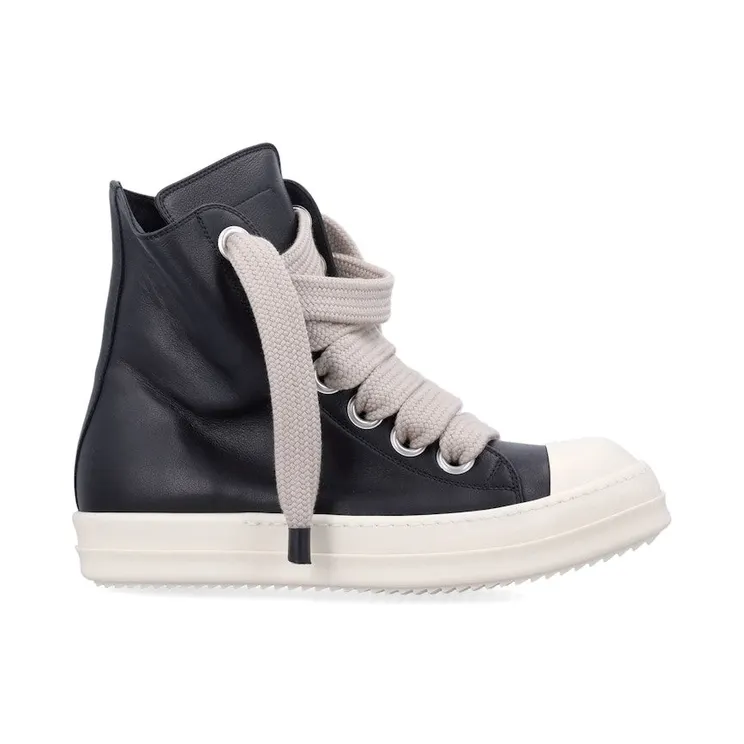 Rick Owens Jumbo Lace Sneakers Black Milk (RU02E1892 LCOW2 911)