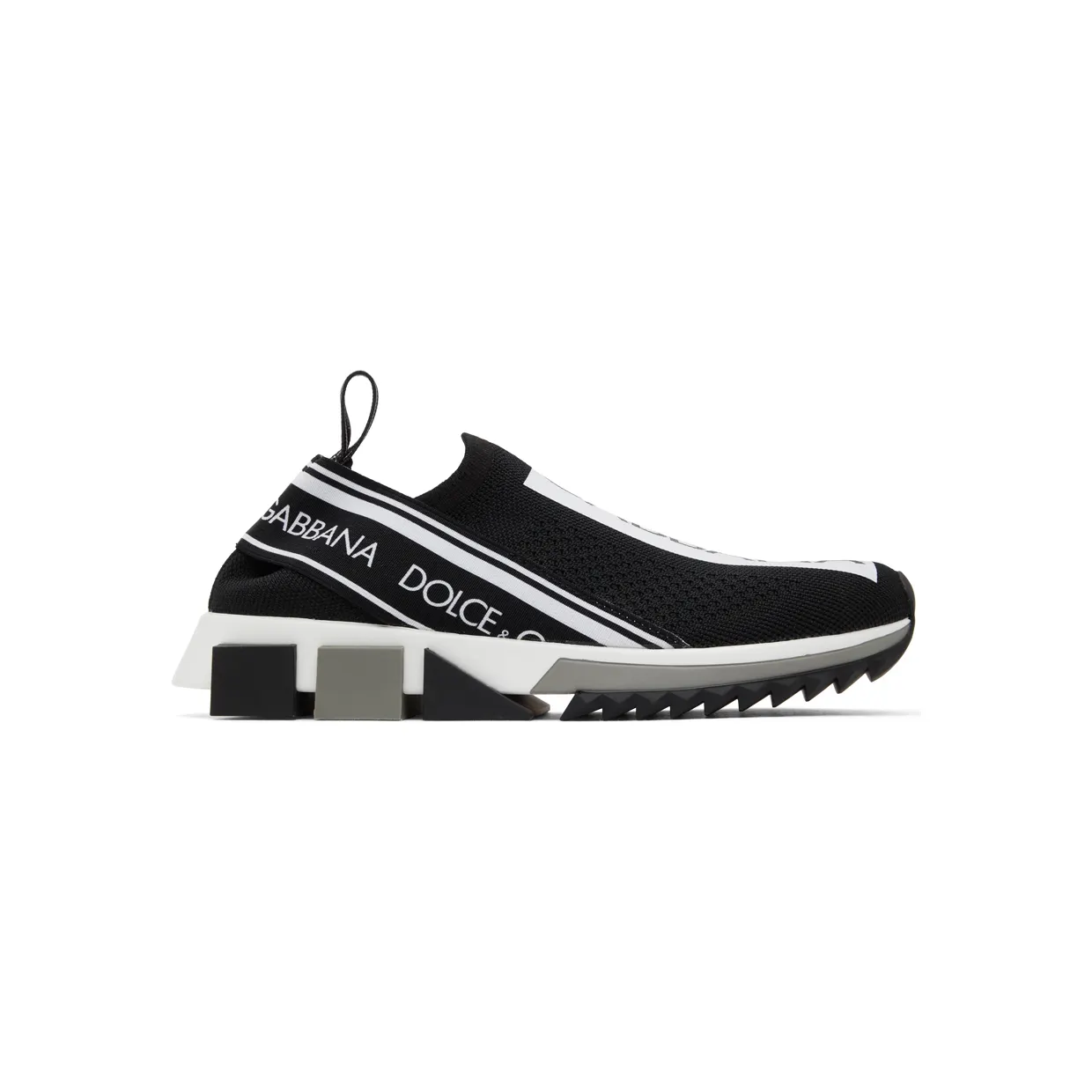 Dolce & Gabbana Black & White Sorrento Sneakers (CK1595 AH677)