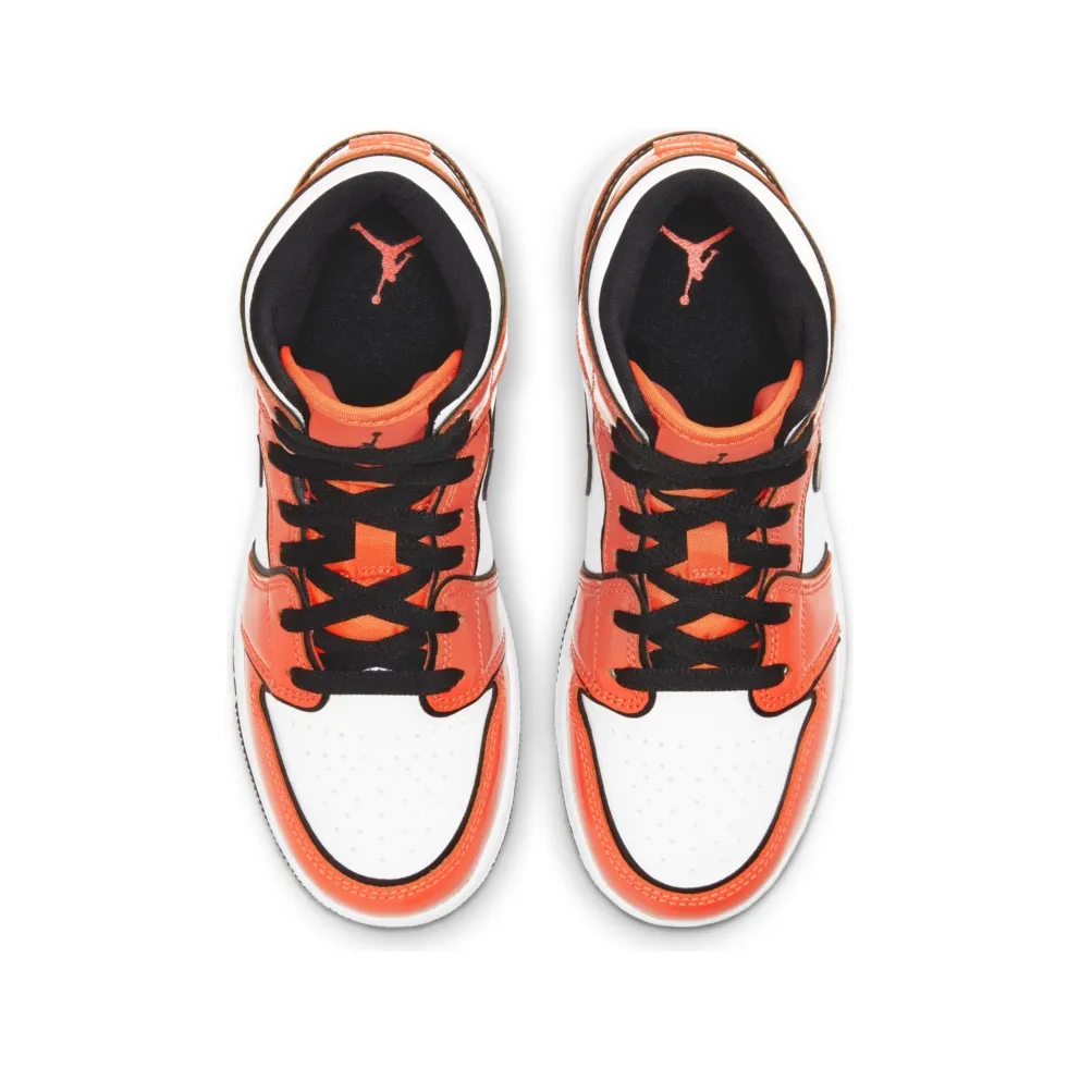Jordan 1 Mid Turf Orange (GS) Turf Orange/Black/White (BQ6931-802)