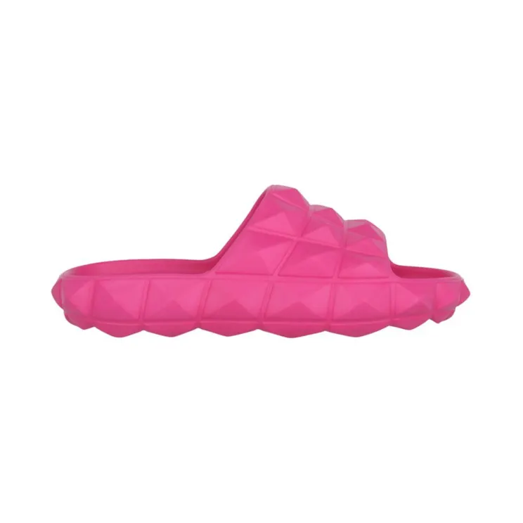 Valentino Roman Stud Turtle Slide Sandal Fuchsia (WS0EC7QNA_P53)