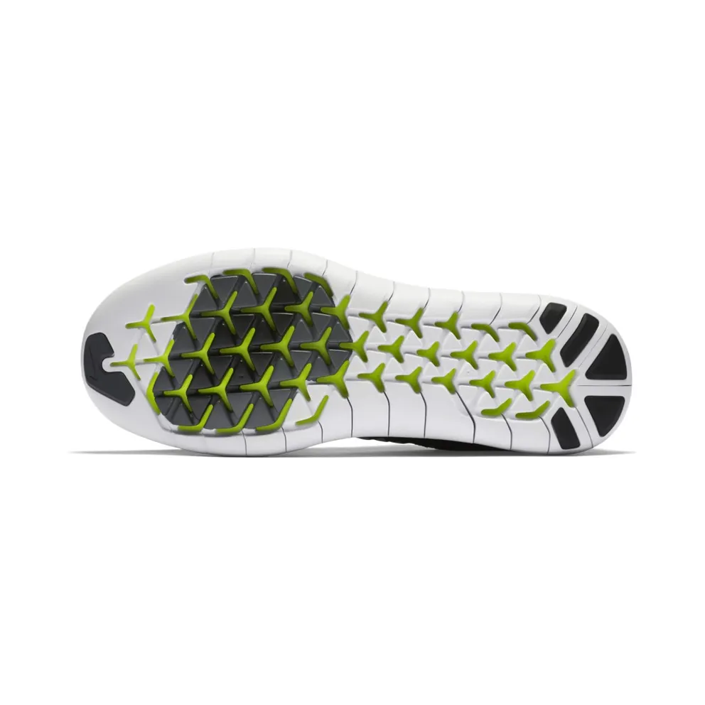 Nike Free Rn Motion Flyknit Black White-Volt-Dark Grey (W) (834585-001)
