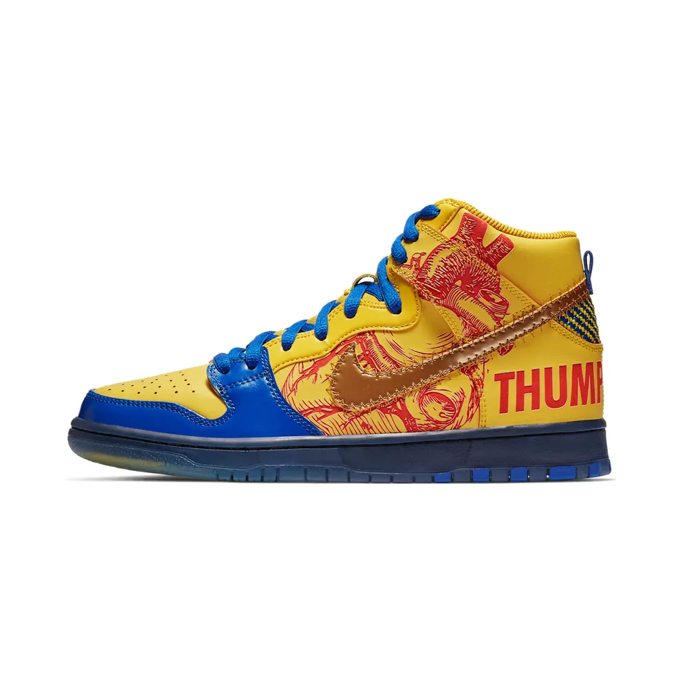 Nike SB Dunk High Finnigan Mooney 15th Anniversary Doernbecher (2019) Vivid Sulfur/Game Royal (579603-740)