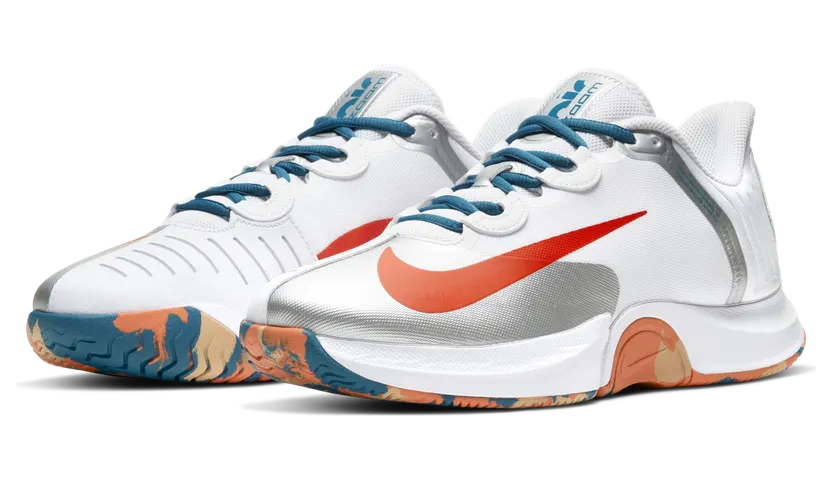 Nike Court Air Zoom GP Turbo ‘White Camo’ White/Green Abyss/Praline/Team Orange (CK7513-104)
