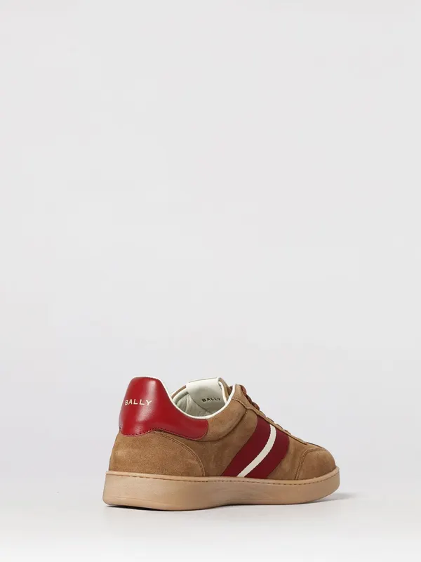 Bally Suede Low-Top Sneakers with Bicolor Stripes and Laminated Logo Tobacco (MSK0GLSU013U8O1) (2)
