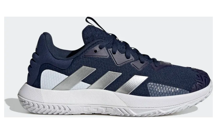 adidas SoleMatch Control Tennisschoenen Team Navy Blue 2 / Matte Silver / Cloud White (HQ8440)