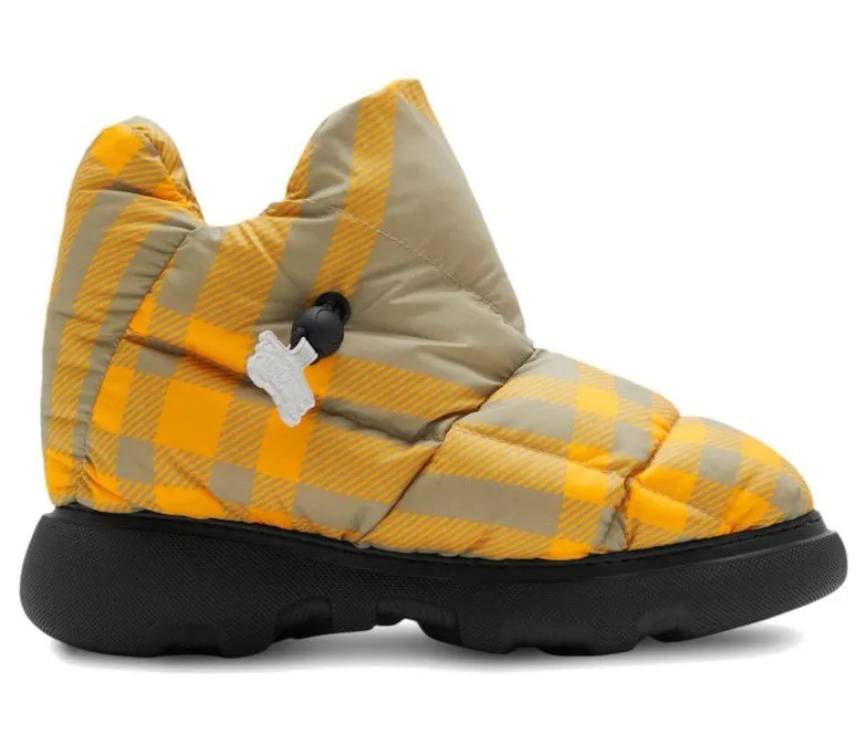 Burberry Check Pillow Boots Yellow Beige (8077442)