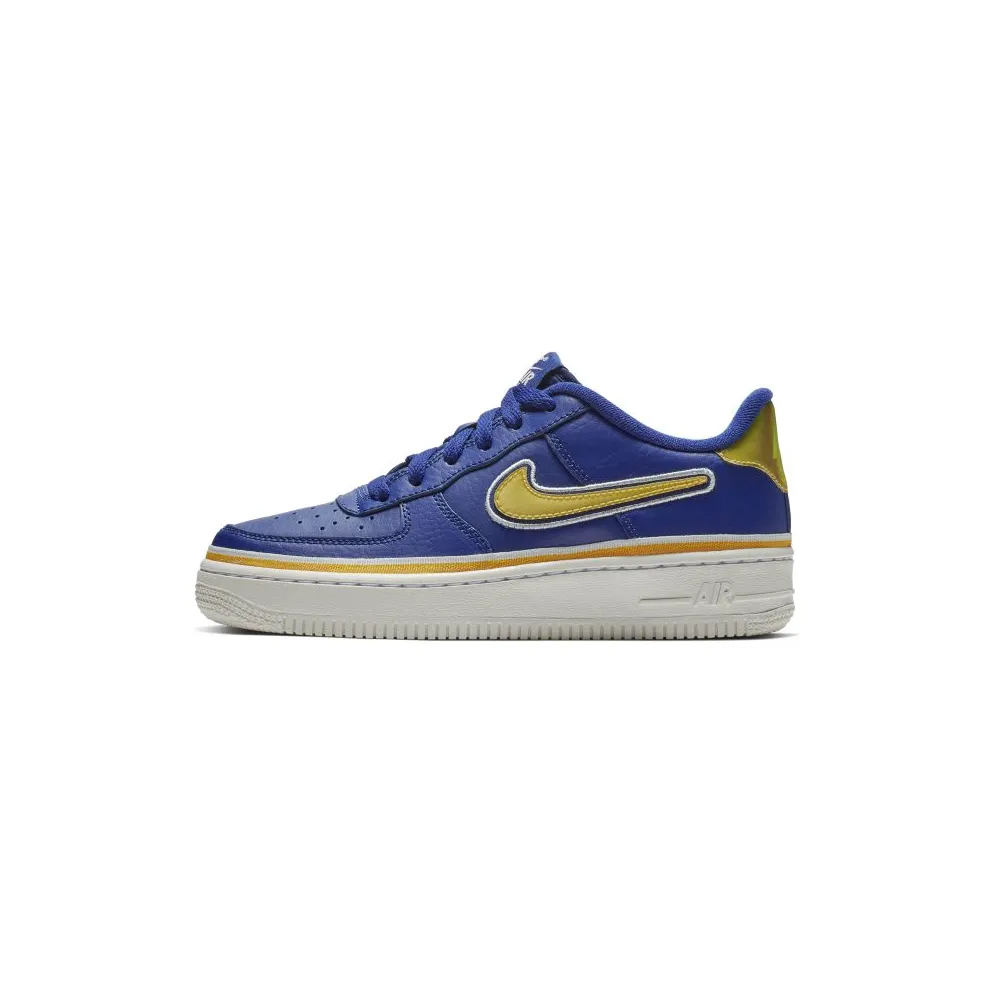 Nike Air Force 1 Low NBA Warriors (GS) Deep Royal Blue/University Gold-Off White (AR0734-400)