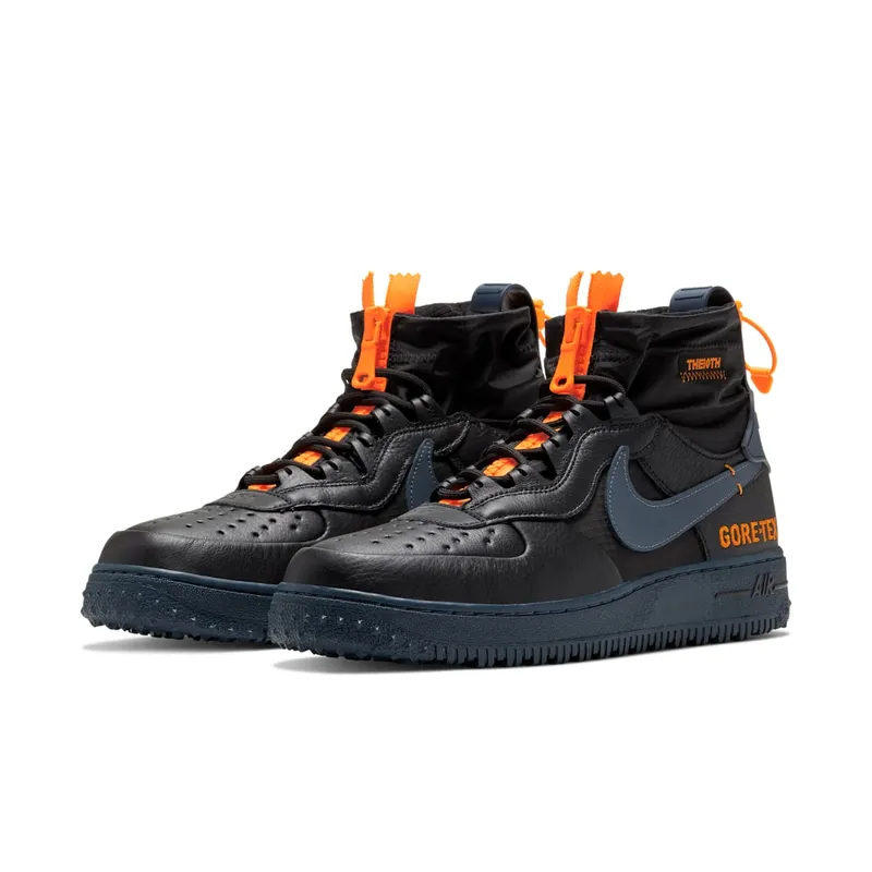 Nike Air Force 1 Winter Gore-tex Black Bright Ceramic Thunder Blue Black/Bright Ceramic-Clear-Thunder Blue (CQ7211-001)