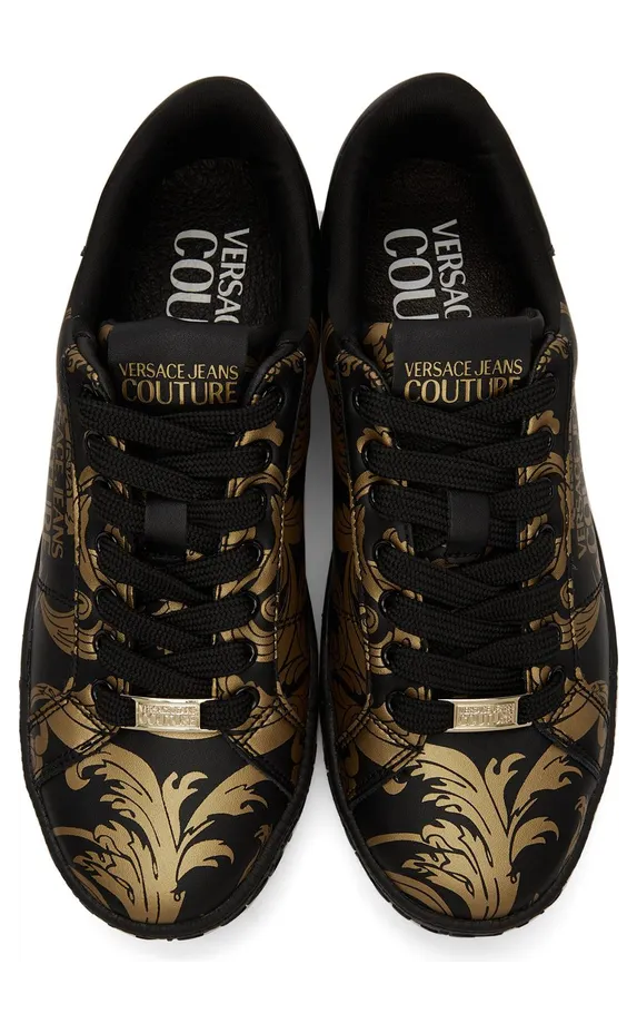 Versace Jeans Couture Black Baroque Court 88 Sneakers (E71YA3SK4 EZP016) (5)