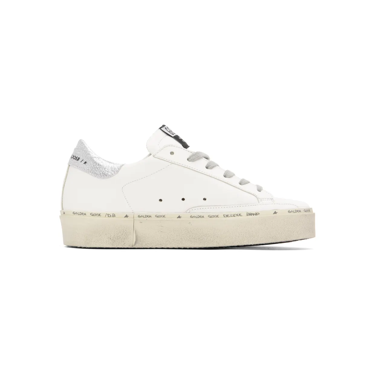 Golden Goose White & Silver Super-Star Classic Sneakers (GWF00118.F000329.80185)
