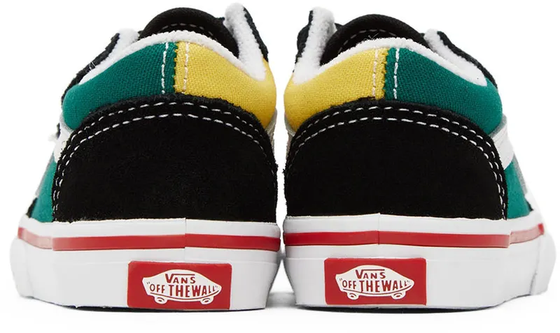 Vans Baby Black & Green Old Skool V (VN0A4VJJBML)