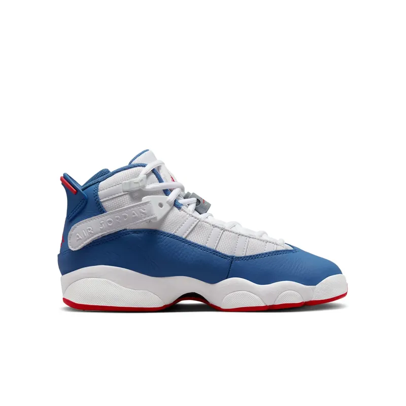 Jordan 6 Rings White University Red Light Steel Grey True Blue (323419-140)