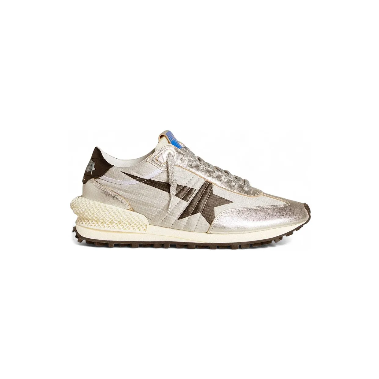Golden Goose Marathon Silver Ripstop Black Star (GWF00684-F005667-60246)