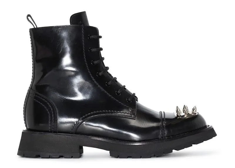 Alexander McQueen Punk Stud Boot Black (705080WIC631081)