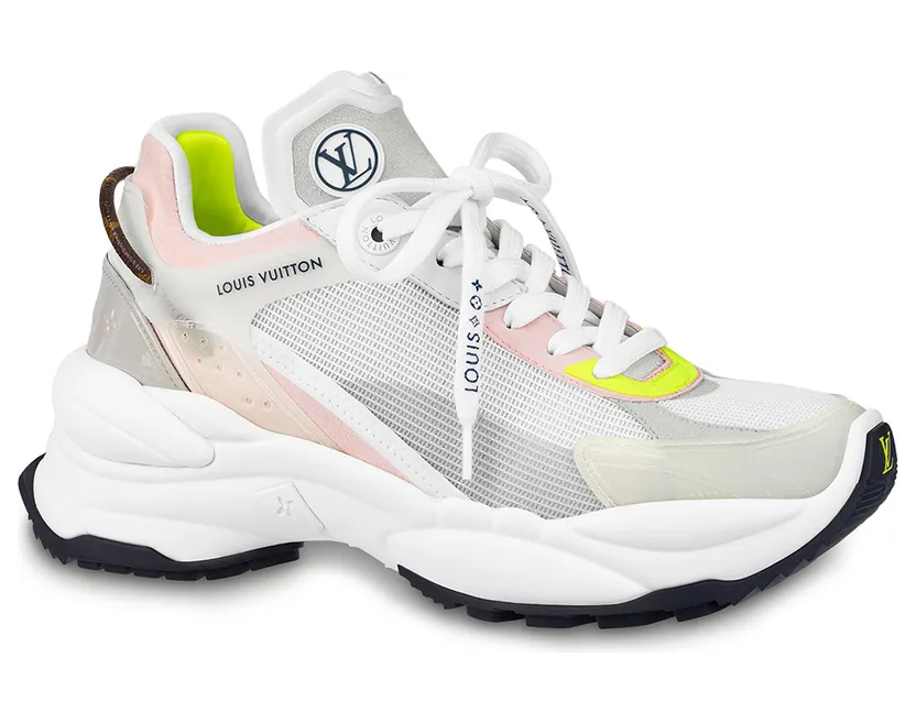 Louis Vuitton Run 55 Grey Light Pink White (W) (1A9H67)