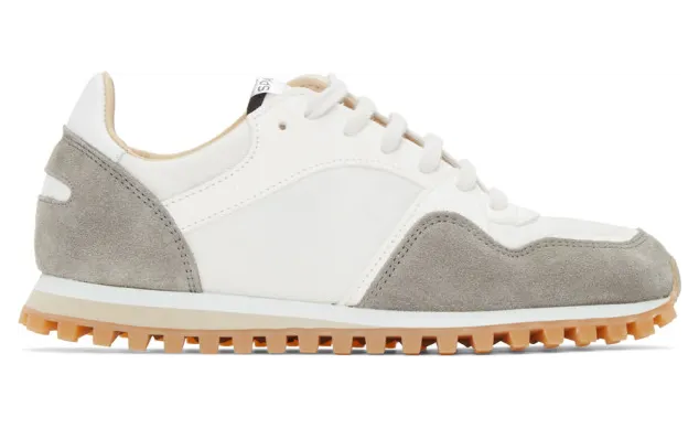 Spalwart White and Beige Marathon Trail Low WBHS Sneakers (9703773 2080)