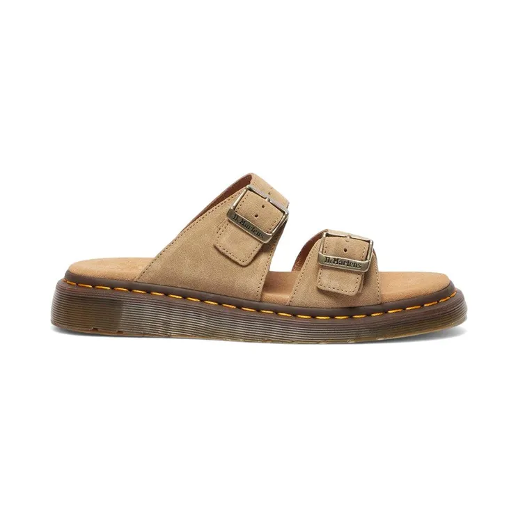 Dr. Martens Josef Suede Slide Sandals Savannah Tan Bronx Suede (41083200)