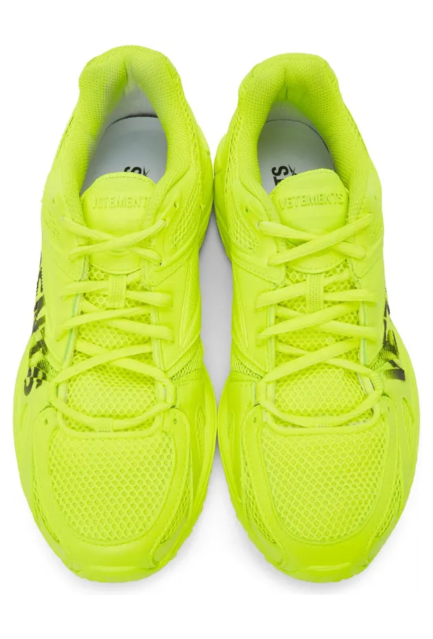 VETEMENTS Yellow Reebok Edition Artisanal Logo Spike Runner 200 NEON YELLOW (UE51SN200Y) (5)