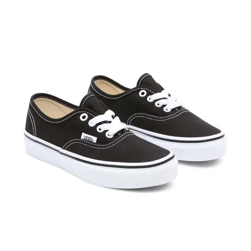 Vans Kids Black Authentic Little Kids (VN000WWX6BT1)