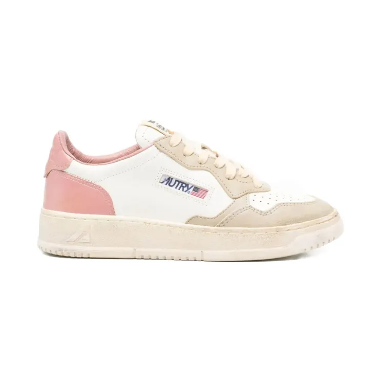 Autry Action leren sneakers met vlakken – Beige (AVLWSV51)