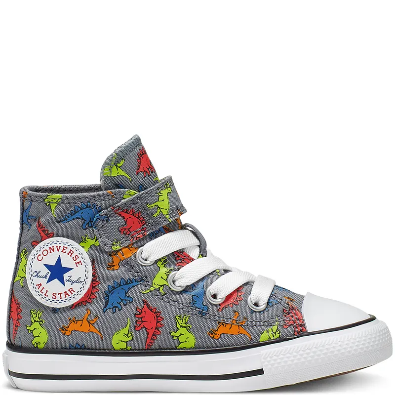 Converse Dinoverse Hook and Loop Chuck Taylor All Star High Top Cool Grey/black/white (766202C)