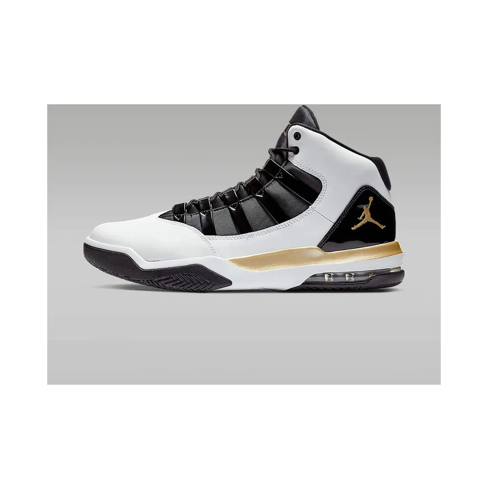 Jordan Max Aura White Metallic Gold Black White/Metallic Gold-Black (AQ9084-107)