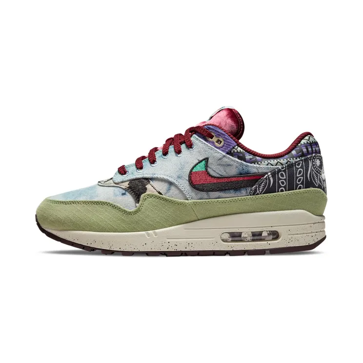 Nike x Concepts Air Max 1 SP Mellow “Oil Green / Sail / Black / Multi-Colour” (DN1803-300)