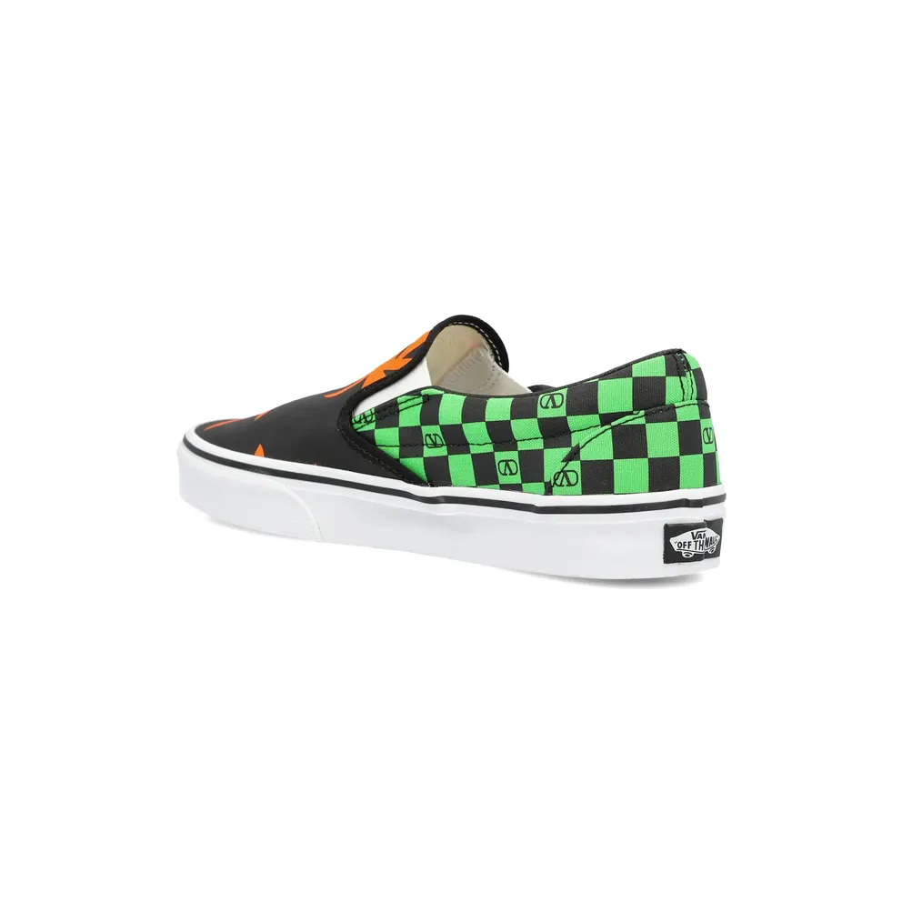 Vans X Valentino X Vans Classic Slip-on “Black/Green” (8W2S0NY9XWF BAL)