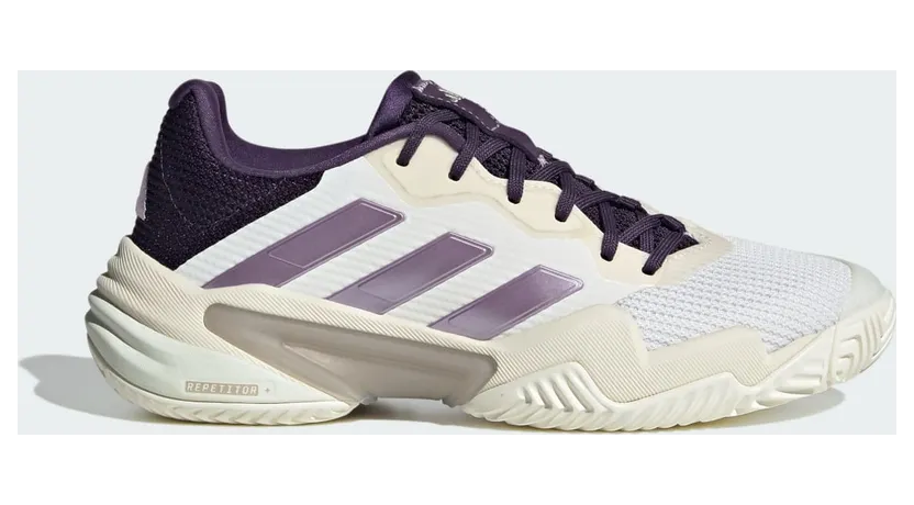 Adidas Barricade 13 Tennisschoenen Core White / Powder Plum / Aurora Plum (JR7814)