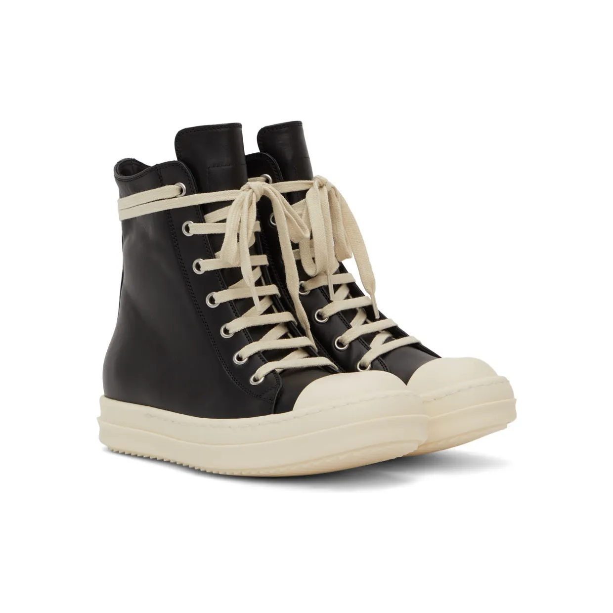 Rick Owens Black Strobe Sneakers (RP02B6890 LPO) (4)