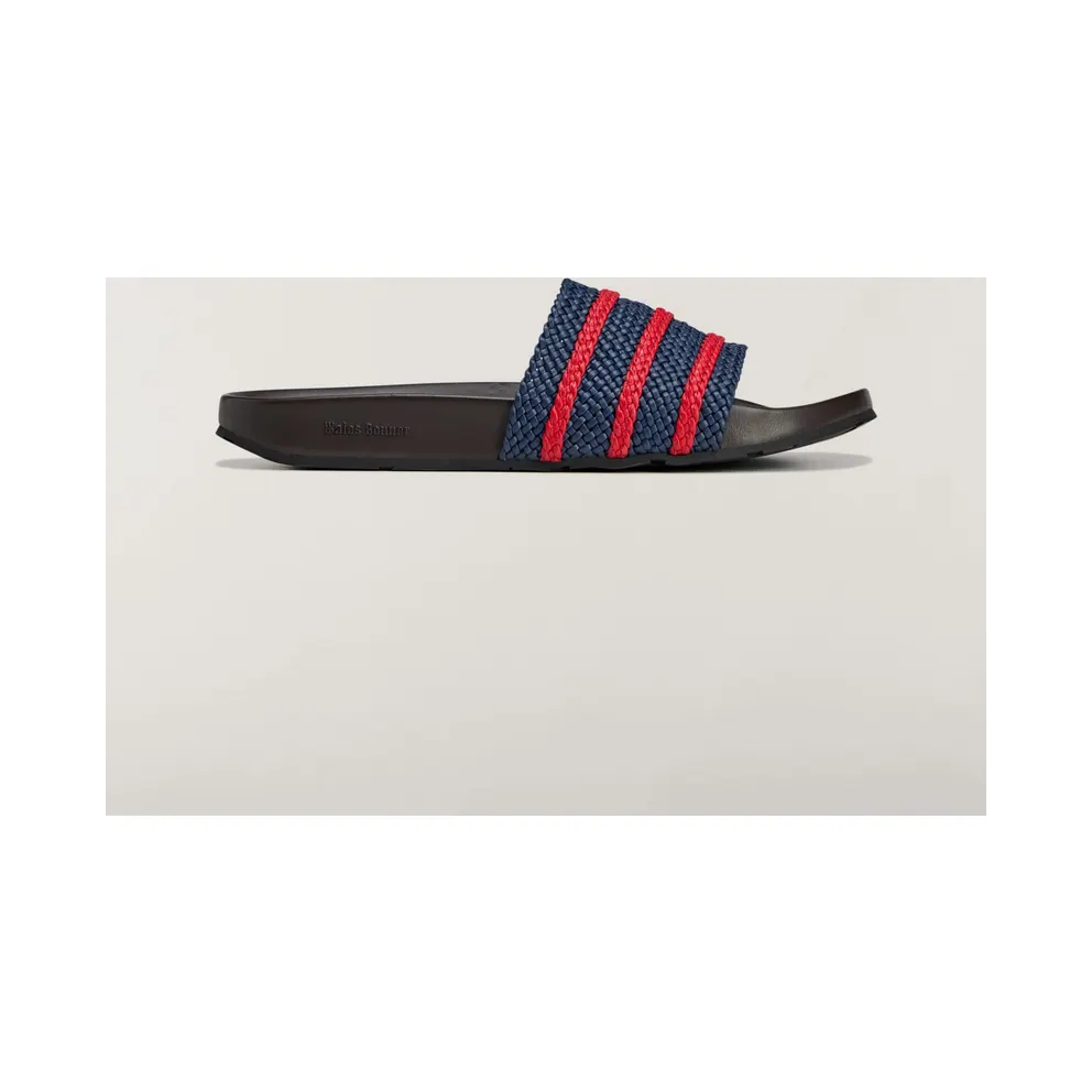 Adidas Adilette Slides “Wales Bonner Night Indigo Scarlet” (KI3388)