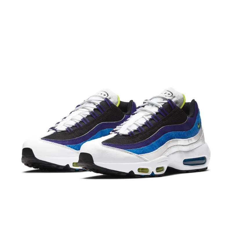 Nike Air Max 95 Kaomoji White/Cyber-Black-Signal Blue (DD9600-100)