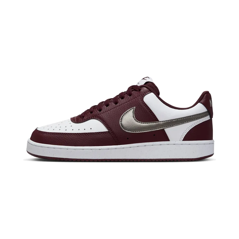 Nike Court Vision Low White Burgundy Metallic Pewter (IM7647-100)