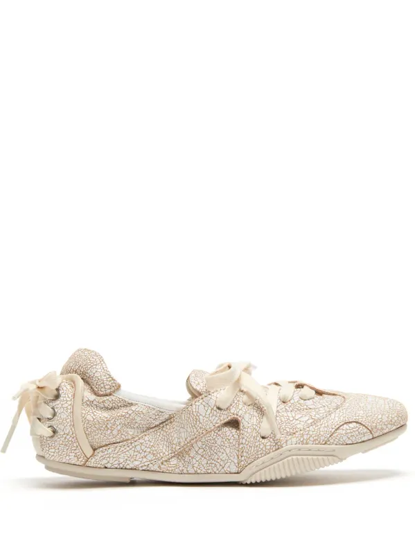 Acne Studios Sneakers with trekkoord aan de achterkant – Beige (AD0779)