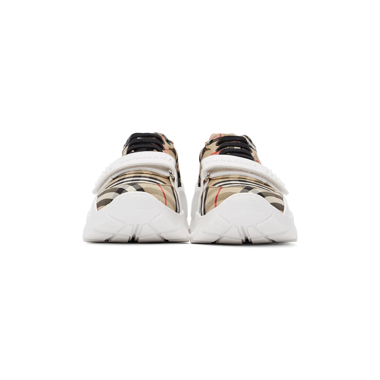 Burberry Beige Check Regis Sneakers (8020282) (2)