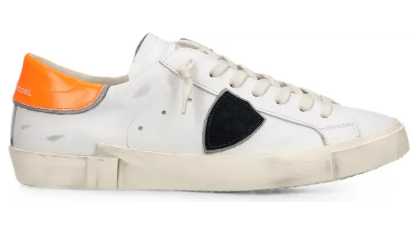 Philippe Model Paris PRSX leren sneakers met logo-patch – Wit (PRLUVP25)