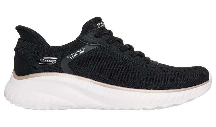 Skechers Slip-ins: BOBS Sport Squad Chaos Sneaker Zwart/Goud