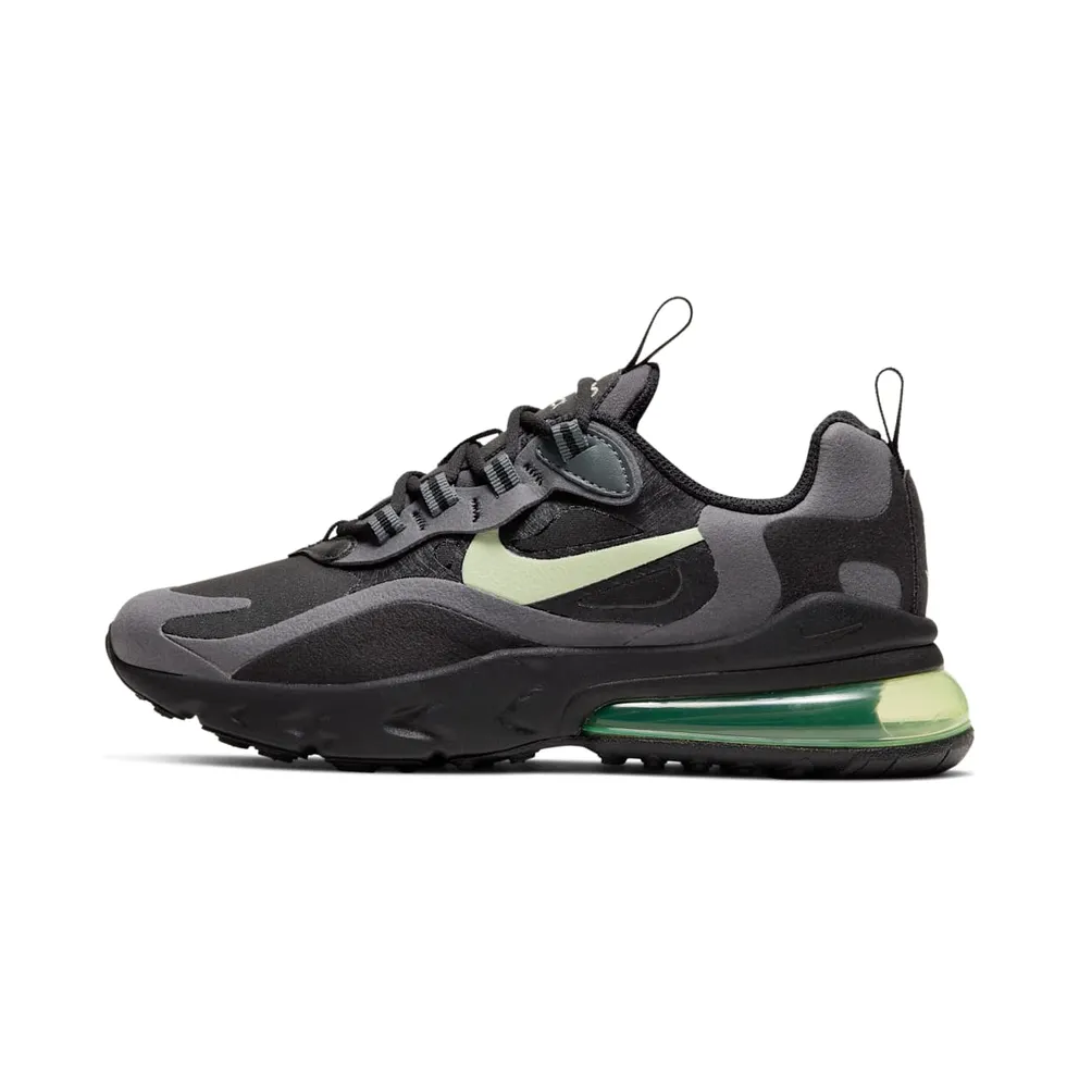 Air Max 270 React Black Barely Volt (GS)