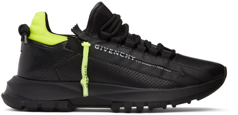 Givenchy Black & Yellow Spectre Zip Sneakers (BH003MH153)