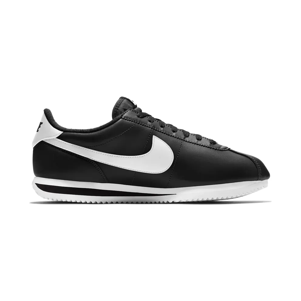 Nike Cortez Basic Black White Black/White-Metallic Silver (819719-012)