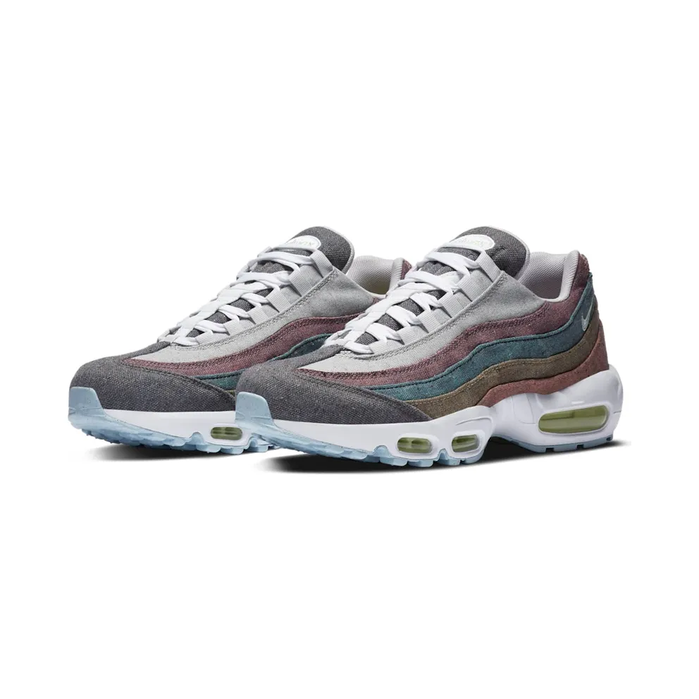Nike Air Max 95 Recycled Canvas Vast Grey/Barely Volt-Bright Crimson-White (CK6478-001)