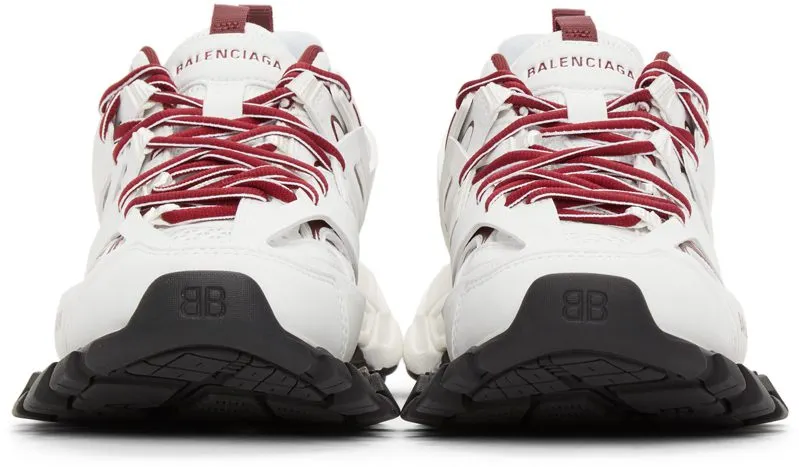 Balenciaga White & Burgundy Track 9066 WHITE/ (542023 W3AD1)