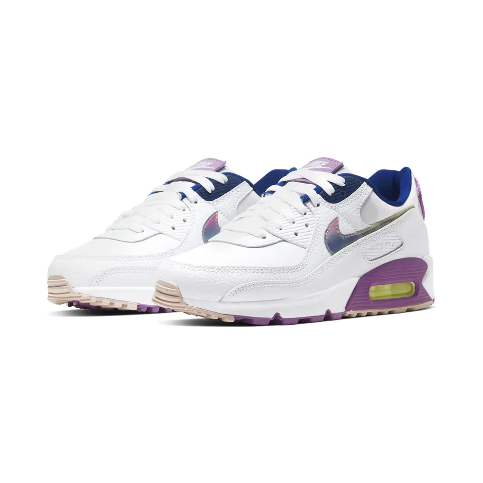 Nike Air Max 90 Easter (2020) (W) White/Multi-Color-Purple Nebula (CJ0623-100)