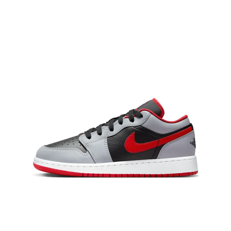 Air Jordan 1 Low GS “Black / Fire Red” (553560-060)