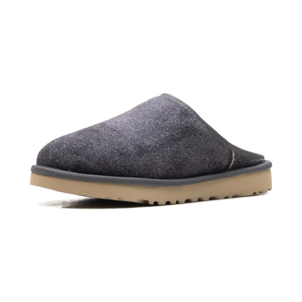 Ugg Classic Slip-On Shaggy Suede Slide “Dark Grey” (1153104-DGRY)