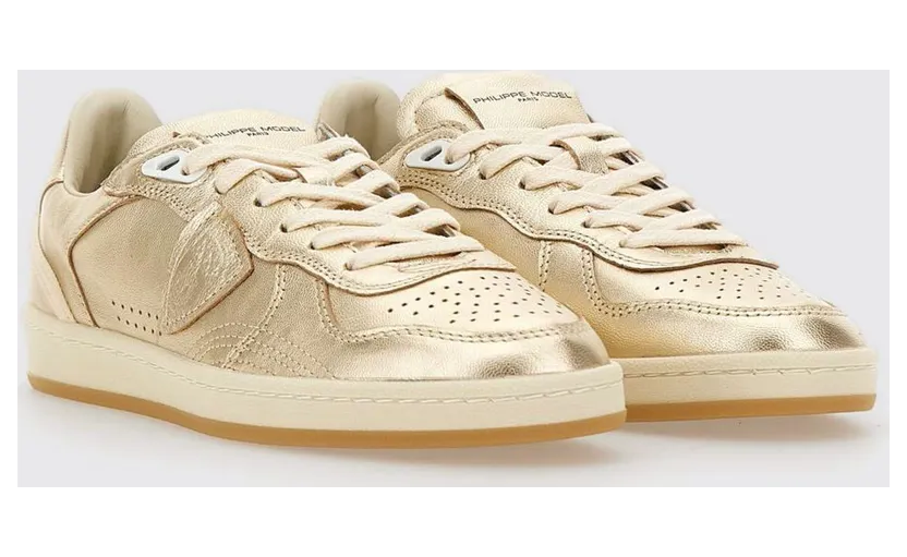 Philippe Model Pgal Laminated Leather Sneakers Brown (PGLDM001)